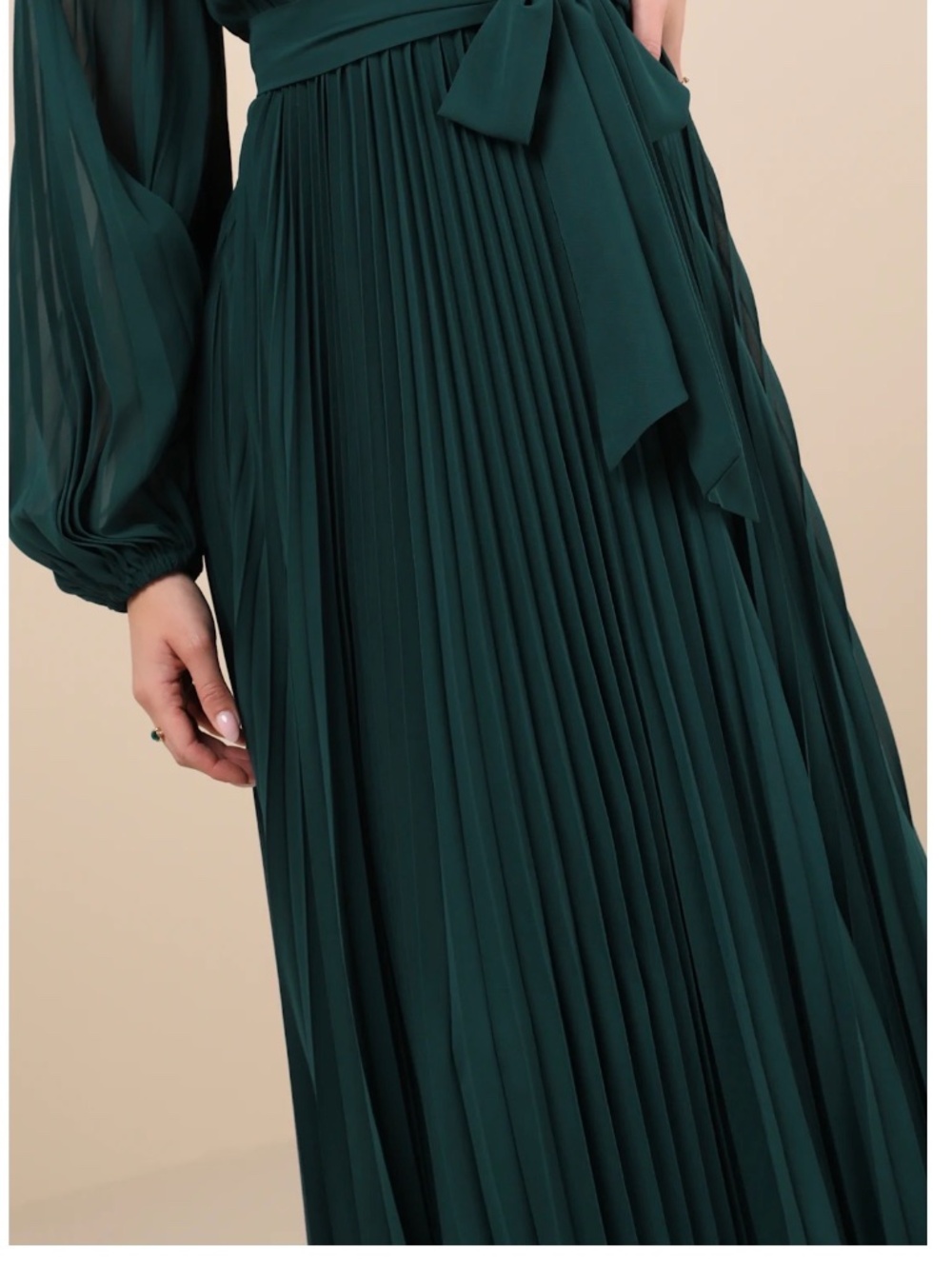 NWOT Lulus Divine Charm Emerald Green One-Shoulder Maxi Dress L - Picture 4 of 5